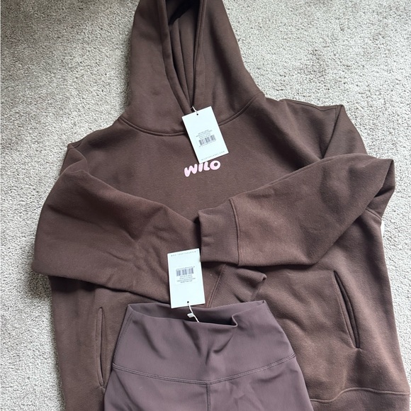 NWT Wilo/Anthropologie 2 pc set   - Dark Brown - Picture 2 of 4